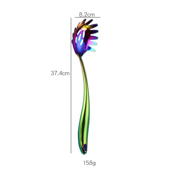 Rainbow Kitchen Tools Cooking Utensils Restaurant Cookware Kitchenware Set Soup Ladle Colander Spoon Slotted  Turner - Image 2