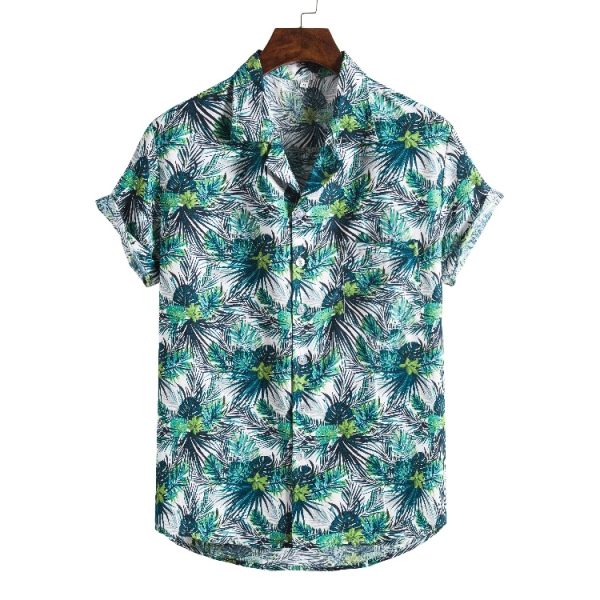 Men Short sleeved beach shirts men New printed T shirt - Image 10