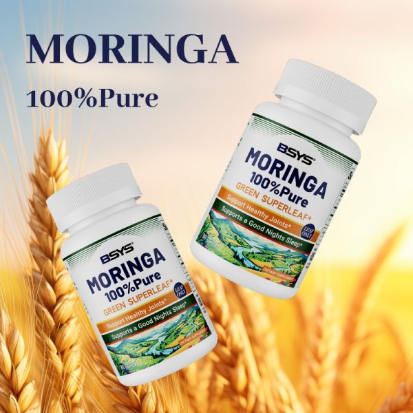 BSYS Moringa Capsules  Antioxidant & Anti-Inflammatory Support  Blood Sugar Health Aid  Cholesterol Balance Formula  Heart Wellness Support  Immune Boost & Natural Defense  Daily Superfood Suppl - Image 3