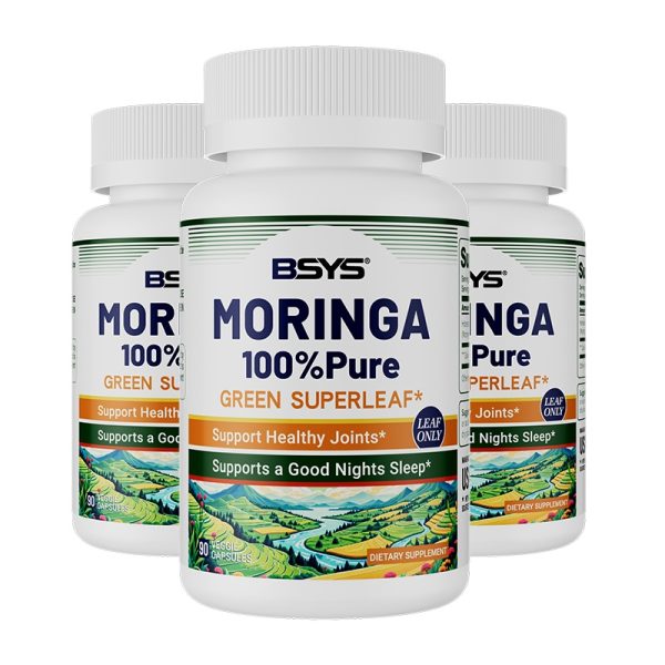 BSYS Moringa Capsules  Antioxidant & Anti-Inflammatory Support  Blood Sugar Health Aid  Cholesterol Balance Formula  Heart Wellness Support  Immune Boost & Natural Defense  Daily Superfood Suppl - Image 2