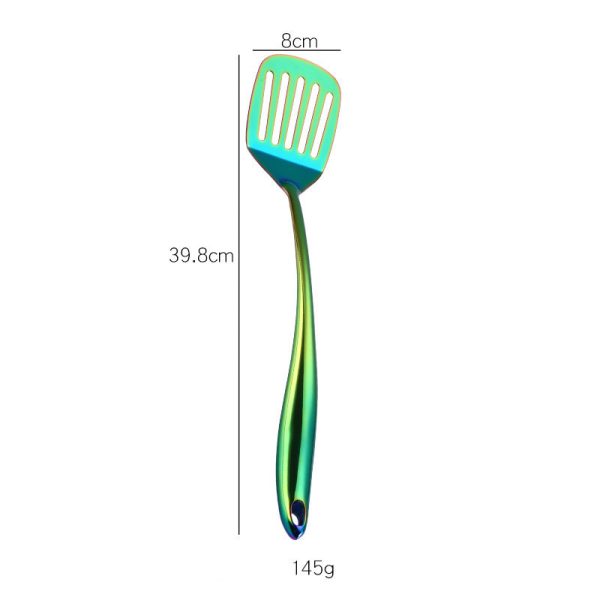 Rainbow Kitchen Tools Cooking Utensils Restaurant Cookware Kitchenware Set Soup Ladle Colander Spoon Slotted  Turner - Image 3